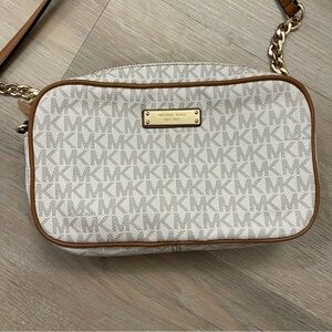 Michael Kors Vanilla MK Logo Crossbody